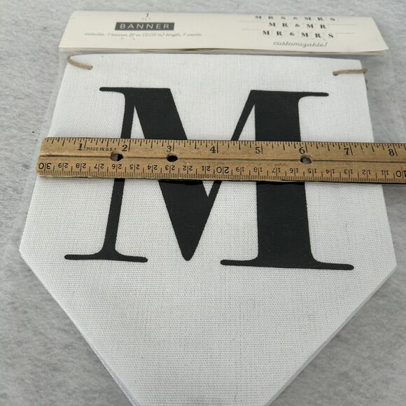 Horizon Banner Customizable Mr & Mrs Mr & Mr Mrs & Mrs White Black Wedding Decor - Picture 3 of 6